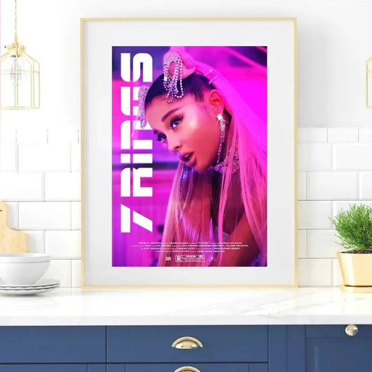 Hot Singer A-Ariana G-Grande Poster Zuhause Raum Dekor Wohnzimmer Schlafzimmer Ästhetik Kunst Wandgemälde Aufkleber