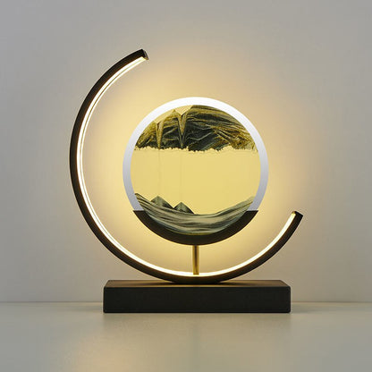 Frendorf | SandGlow Dynamic Quicksand Tischleuchte | Beruhigende Sandlandschaft | Dekorative LED Nachttischlampe
