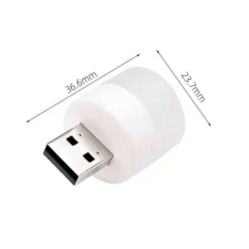 Mini-USB-Nachtlicht: LED-Lampe mit USB-Stecker und Powerbank-Aufladung zum Lesen und Augenschutz