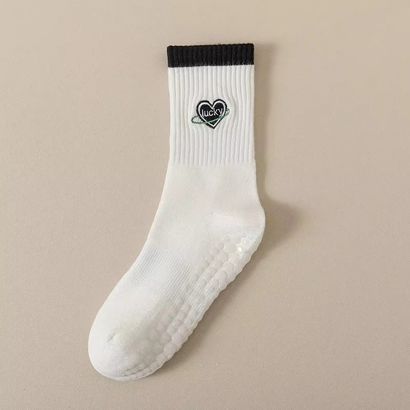 Frendorf | Unisex-Mid-Calf gestreifte Yoga-Socken - rutschfest, schweißabsorbierend, geruchskontrollierend