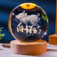 12 chinesische Tierkreis-Kristallkugel-Licht