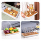GIANXI Bamboo Tea Tray Home Living Room Kungfu Tea Set Small Tea Tray Draining Dry Soaking Table Storage Wet And Dry Use