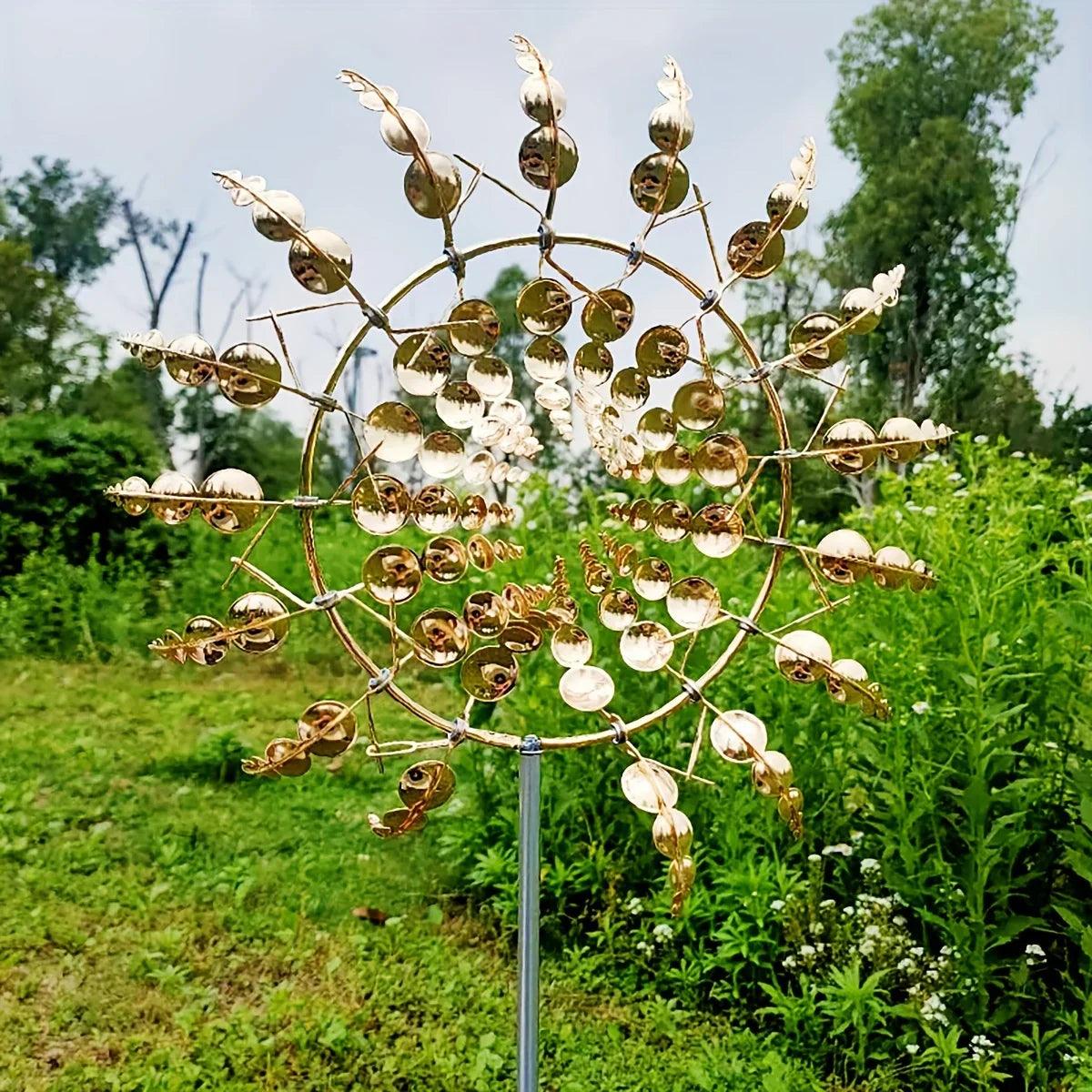 Windmühle Spinner | Einzigartiges windbetriebenes Gartendekor aus Metall
