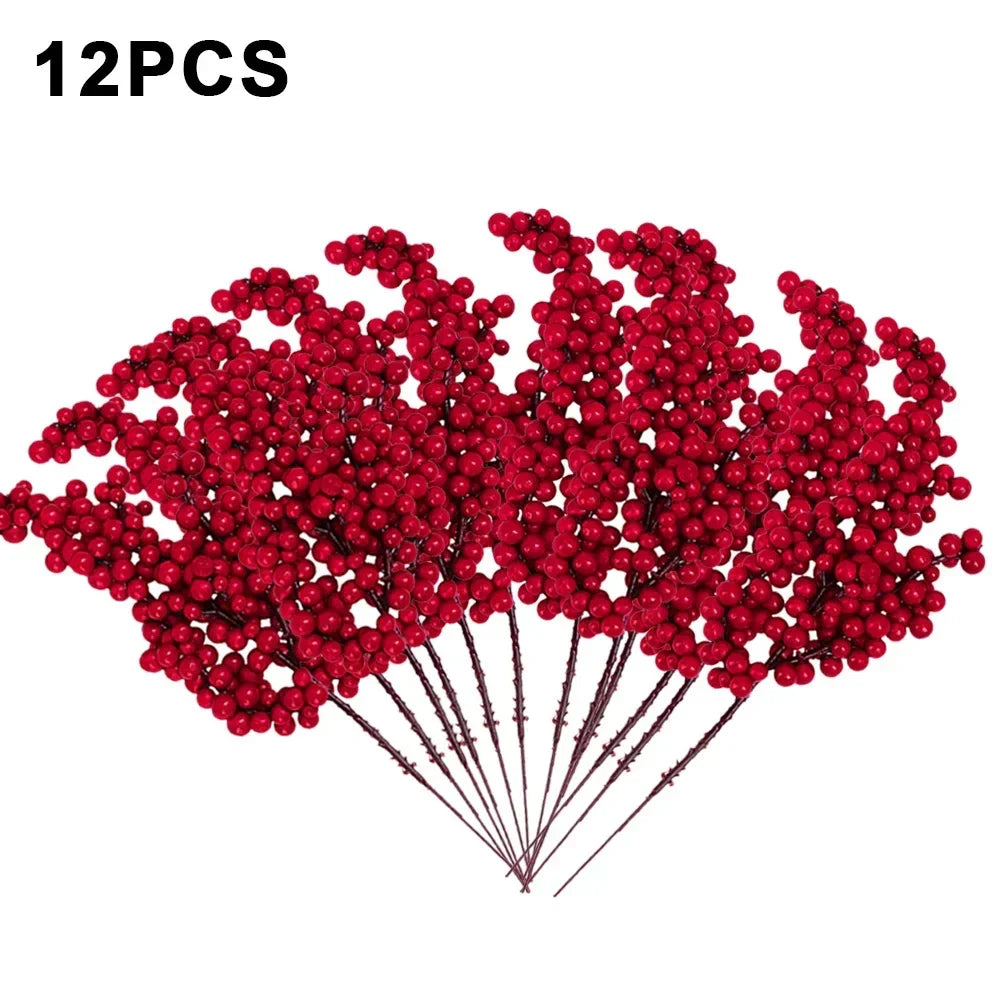 Künstliche rote Beeren DIY Weihnachtsbaum Party Dekoration