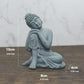 Frendorf | TranquilStone Buddha Figuren Set | Meditative Mönchs Statuen | Zen Garten Dekoration | Achtsamkeit & Feng Shui Deko für Zuhause