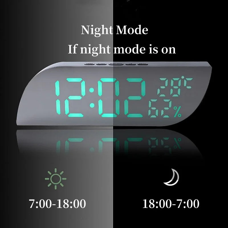 LED Digitalwecker mit Doppelanzeige & unbegrenztem Snooze