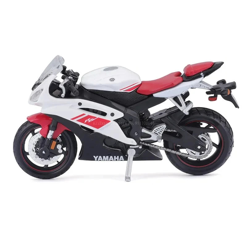 1:18 Maßstab Yamaha R6 Legierungsroller Sportbike Figuren Diecasts Kinder Spielzeug Motorrad Rennmodell Nachbildungen Sammlergeschenk für Jungen