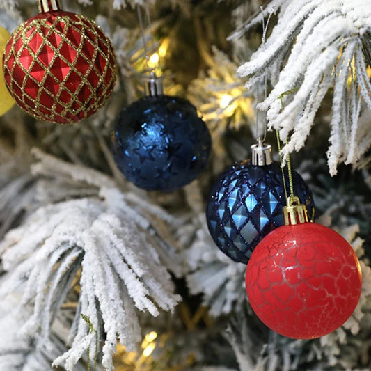 Frendorf | 12 Stück Mischmuster Weihnachtsball Baum Dekor
