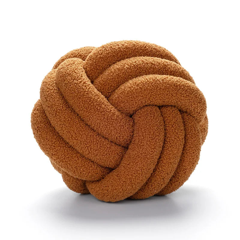 Gooi Kissen - Gemütlich - Handgeknoteter Ball - Lammfell