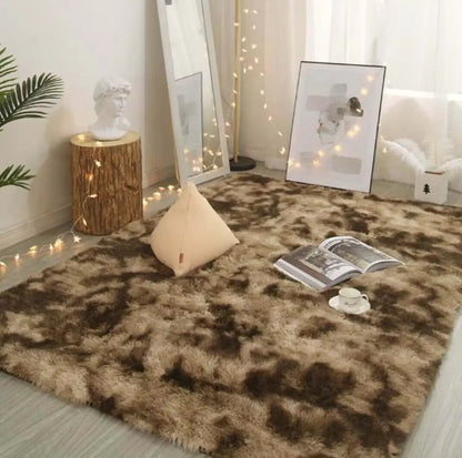 Weicher großer Teppich Wohnzimmer Plüsch Lounge Bodenmatte Schlafzimmer Bett Weicher Samtteppich Kinderzimmer Rutschfester dekorativer Teppich