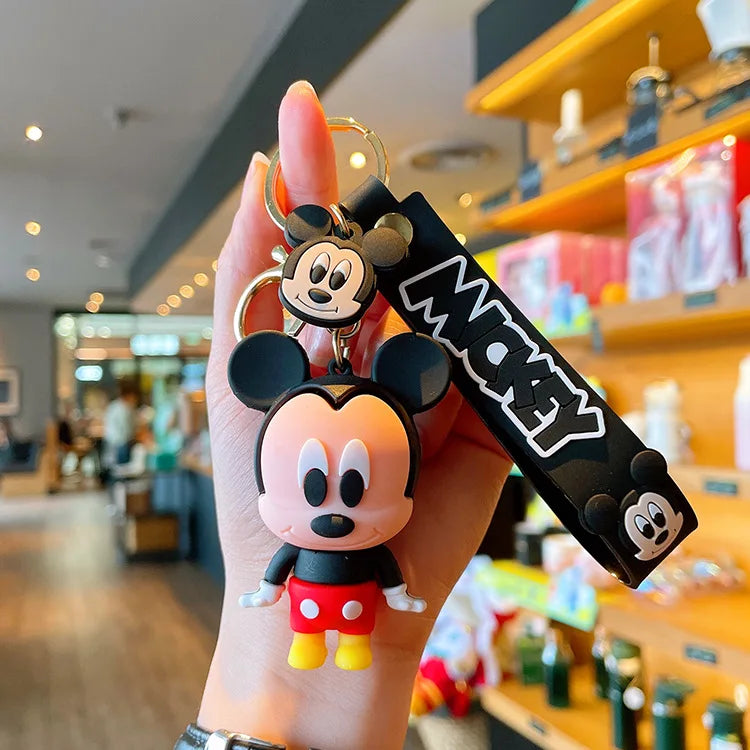 Anime Disney Schlüsselanhänger - Süßer Mickey Mouse, Minnie, Lilo und Stitch Cartoon Schlüsselring, Ornament und Autoanhänger, Perfekte Geschenke für Kinder