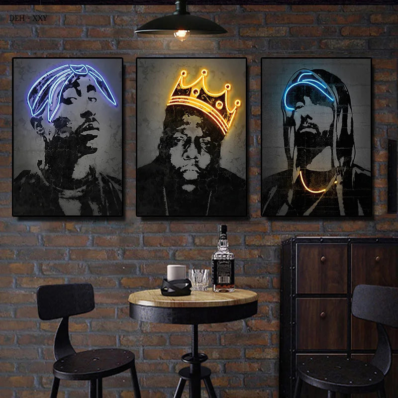 Hip Hop Sänger Abstrakte Wandkunst Gemälde