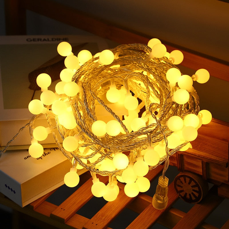 LED Lichterkette Feenblasen Ball Licht Festlich Licht
