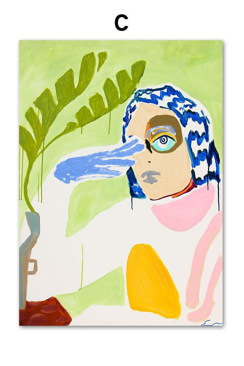 Abstract Frau Thema Leinwand Poster
