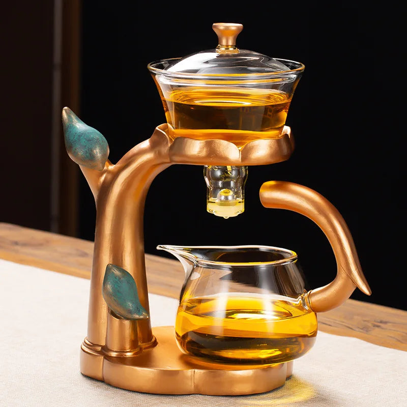 Kung Fu Teekanne Haushalt magnetische Absaugung halbautomatische faule Teezubereitung Werkzeug Glas Tee-Set