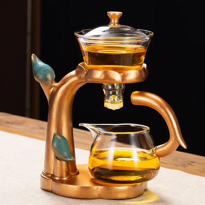 Kung Fu Teekanne Haushalt magnetische Absaugung halbautomatische faule Teezubereitung Werkzeug Glas Tee-Set