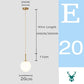 Mid-Century Modern Glas Ball Pendelleuchte