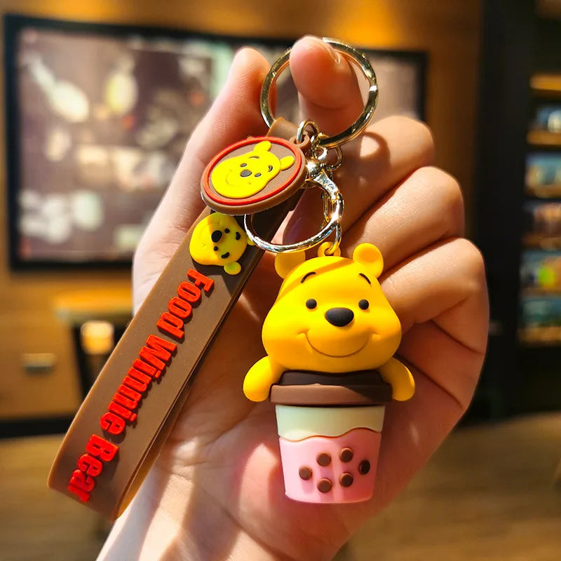 Anime Disney Schlüsselanhänger - Süßer Mickey Mouse, Minnie, Lilo und Stitch Cartoon Schlüsselring, Ornament und Autoanhänger, Perfekte Geschenke für Kinder