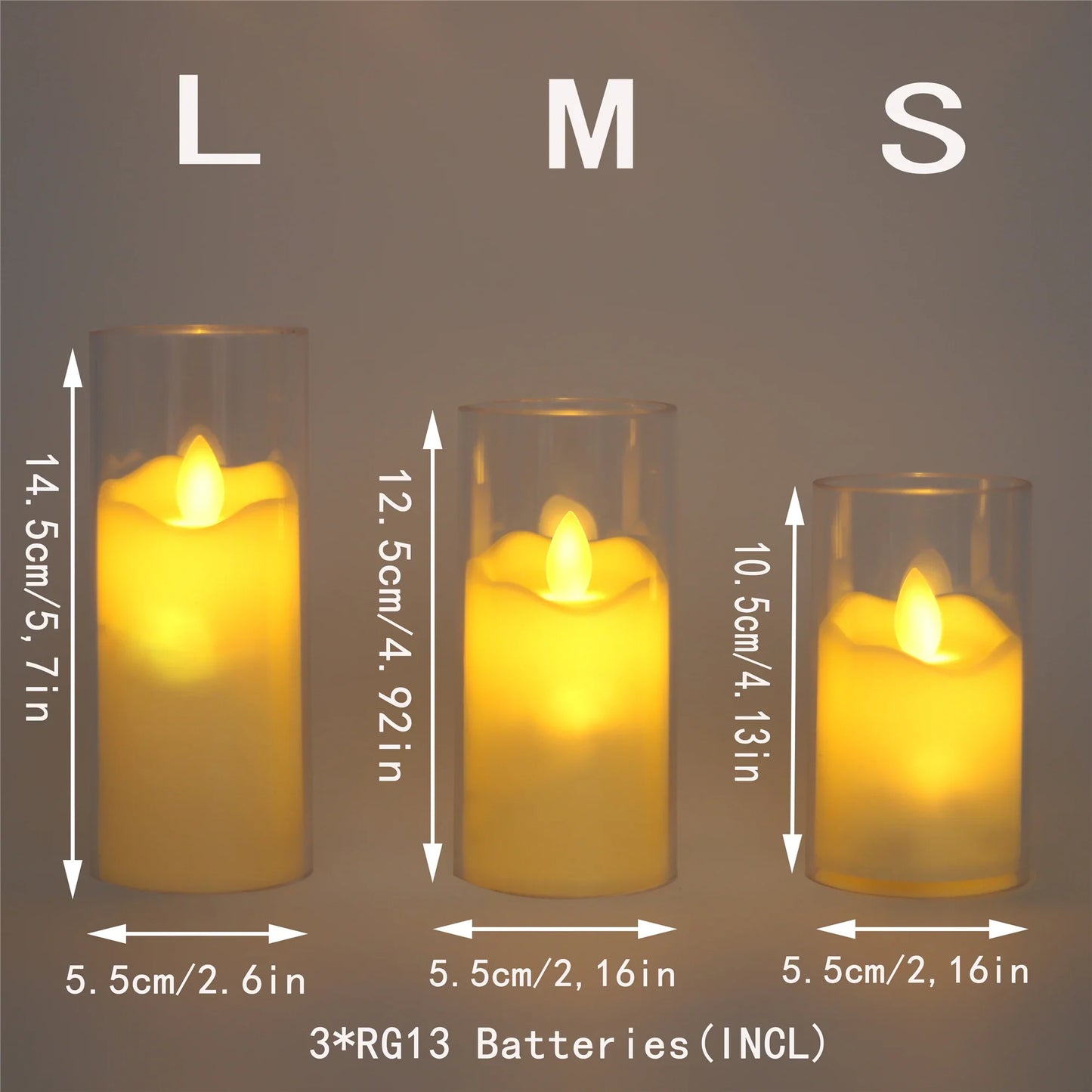 Set aus 6 LED flammenlosen elektrischen Kerzen: Flackernde batteriebetriebene Fake Teelichter aus Acrylglas - Perfekt für Hochzeiten und Weihnachtsdekoration