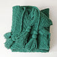 Frendorf | HeartKnit Kuscheldecke aus Chenille | Strickdesign | Für Bett & Sofa | Weich & Gemütlich
