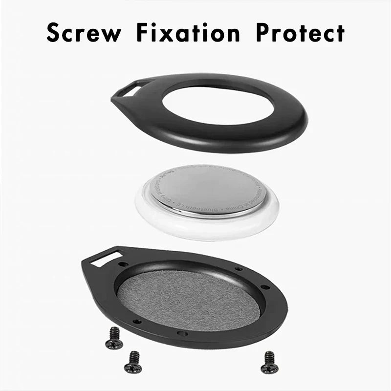 Frendorf | Hochwertige Leder Metall Anhänger Schutzhülle Für Apple Airtags