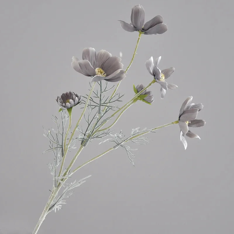 Frendorf | 60 cm Gesang Blume Künstliche Seidenblume – Weiße Cosmos Gänseblümchen für Hochzeit, Weihnachten, Herbst Wohnkultur