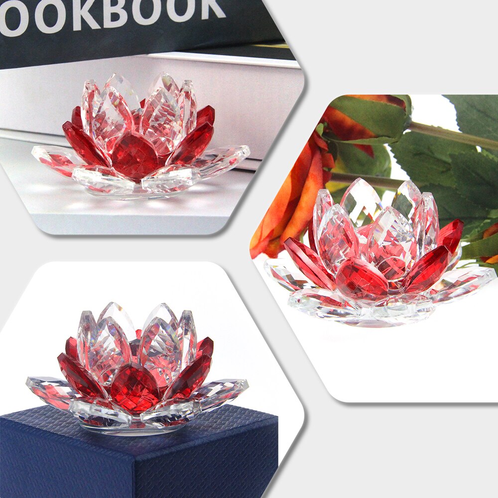 Kristall Lotus Blume Handwerk Glas Briefbeschwerer Hause Dekoration Ornamente Figuren Hause Hochzeit Party Decor Geschenke Souvenir