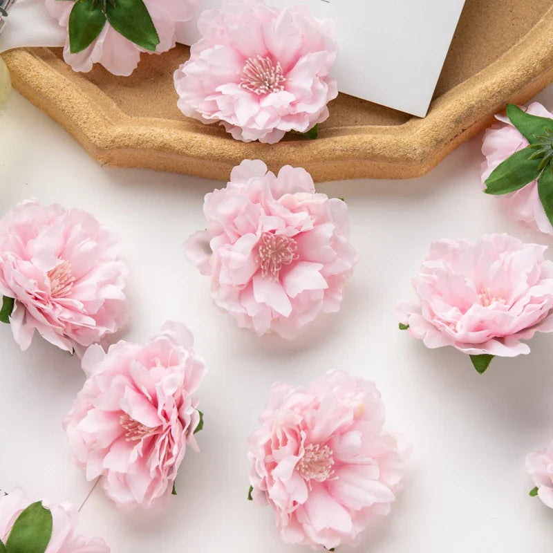 Frendorf | 10 Stück Künstliche Seiden-Pfingstrosenblüten – DIY Bastel Fake Staubblüten für Hochzeiten, Zuhause, Valentinstag und Außen Dekoration