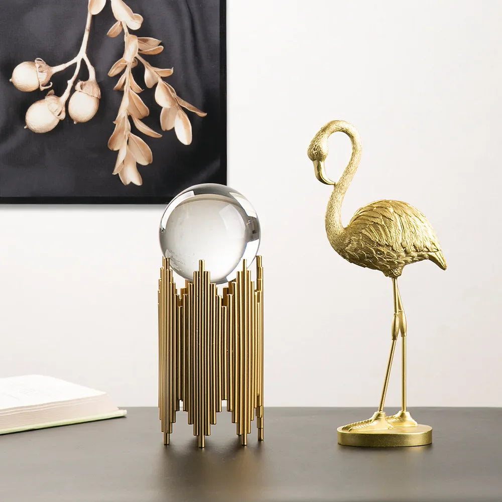 Nordic Flamingo Figurine Figure Statue Sculpture Living Room Office Wedding Party Ornaments Home Decor Decoration Accessories