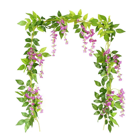 Frendorf | 180cm Künstliche Wisteria Girlande – Fake Ivy Ranke für Hochzeitsbogen, Raum, Garten, Baby Shower & Florale Dekorationen