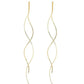 Frendorf | BF CLUB 925 Sterling Silber Ohrringe für Frauen Trendy Gold Lange Linie Ohrringe Schmuck Allergie vorbeugen Partyzubehör