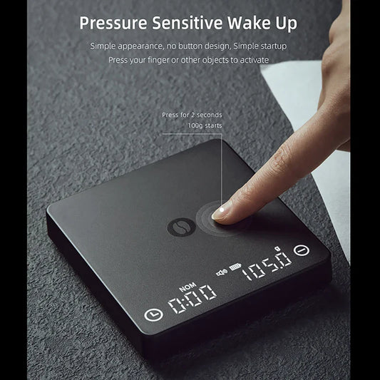 SearchPean Tiny/Tiny2s Espresso-Kaffee-Küchenwaage, Mini-Smart-Timer, USB, 2 kg/0,1 gg/oz/ml, kostenloser Versand, Geschenk für Mann und Frau