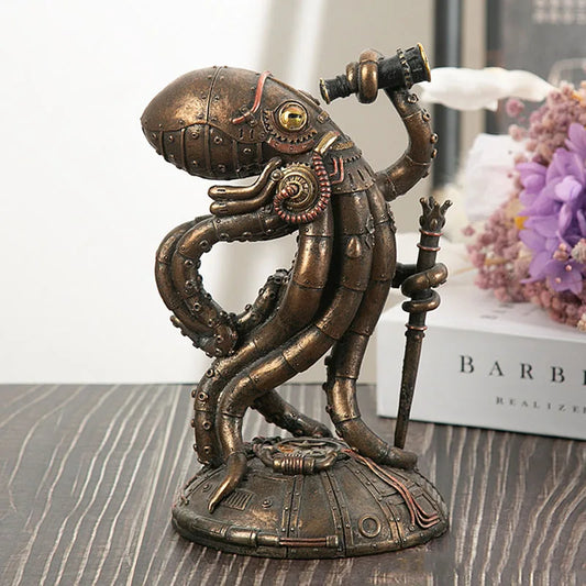 Frendorf | Steampunk-Oktopus-Mechanischer-Reisender-Figuren-Heimdeko