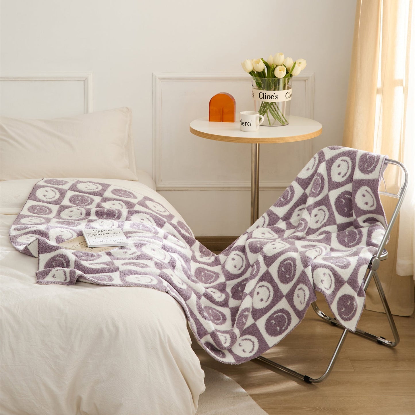 Smiley Kariert Decke