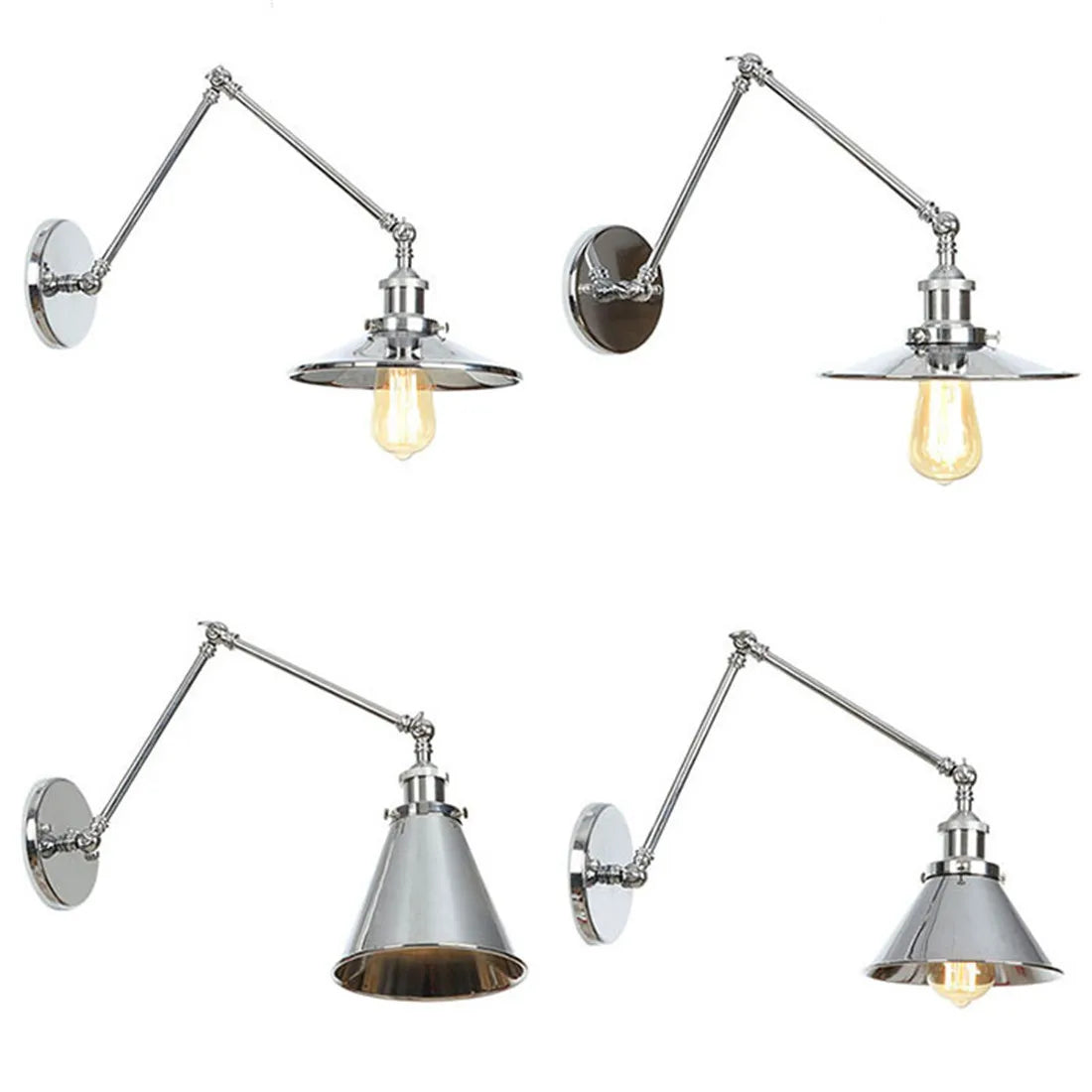 Frendorf | Metall Schwarz/Rost Wandmontage Licht Flachschirm 1 Glühbirne Industrie Stil Wandleuchte mit Schwenkarm