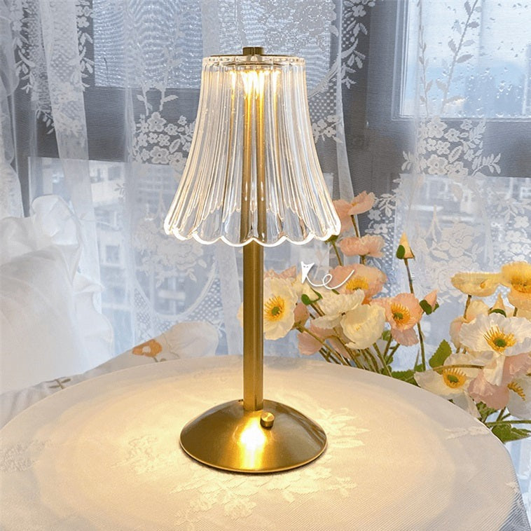 – Goldkristall-Tischlampe