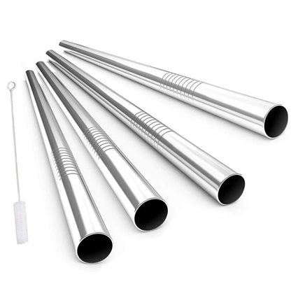 Extra breite Metallstrohhalme für Bubble Tea