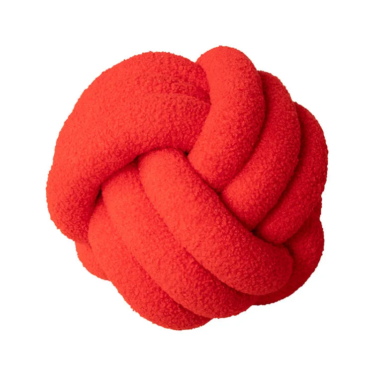 Gooi Kissen - Gemütlich - Handgeknoteter Ball - Lammfell