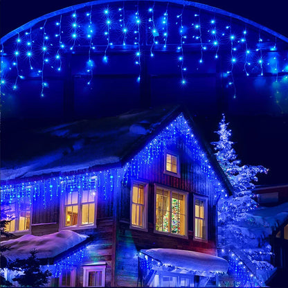 Outdoor Winter Slänger LED Eiszapfen Vorhang Weihnachtsbeleuchtung - Curtcle