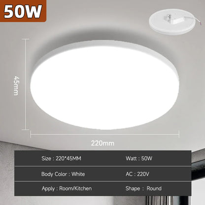 Frendorf | Moderne LED-Deckenlampe – 18W/30W/40W/72W Runde Deckenleuchte für Wohnzimmer, Schlafzimmer, Küche und Badezimmer