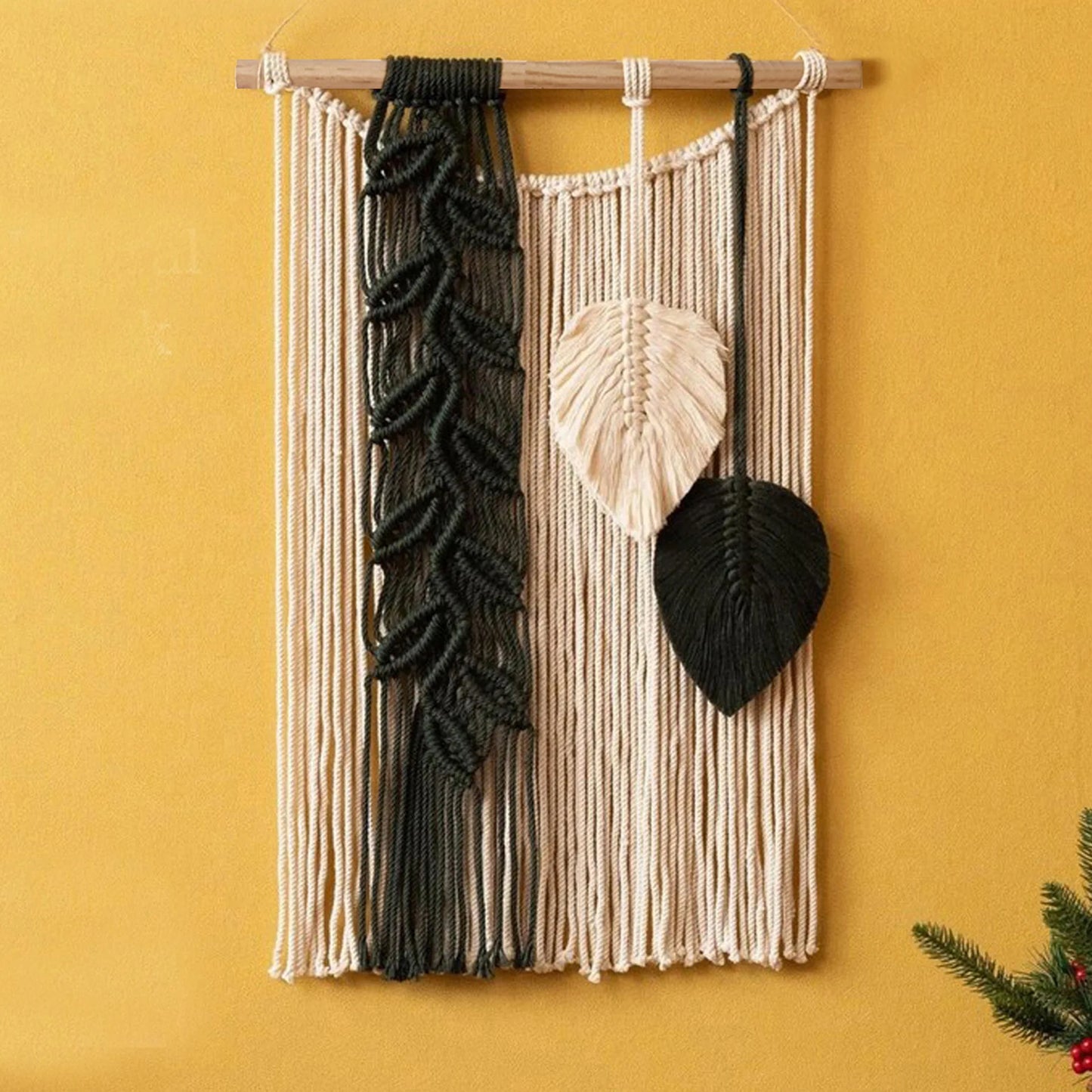 Makramee-Wandbehang, Wandteppich, Wanddekoration, Boho, Bohemian-Stil, gewebt, Heimdekoration, handgefertigt, für Wohnzimmer, Wohnung, Wohnheim, Wandteppiche