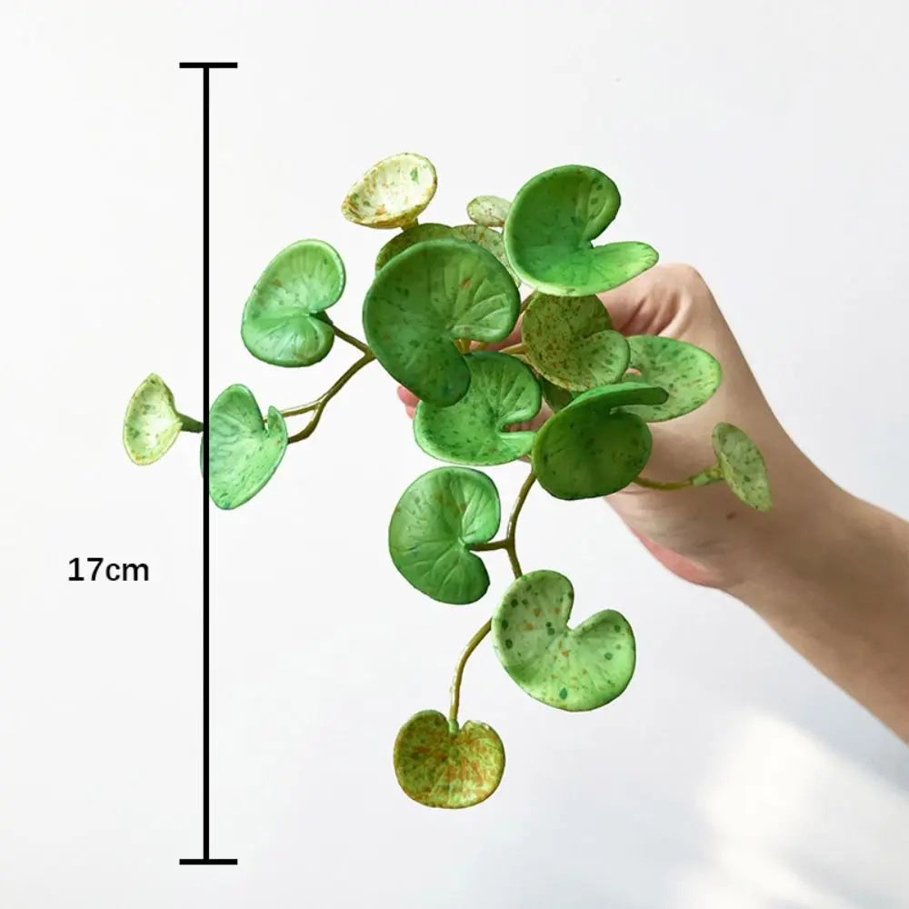 Frendorf | Weiche Kleber Künstliche Grüne Kupfer Münzgras – Kunstpflanze Wanddeko für Zuhause & Büro