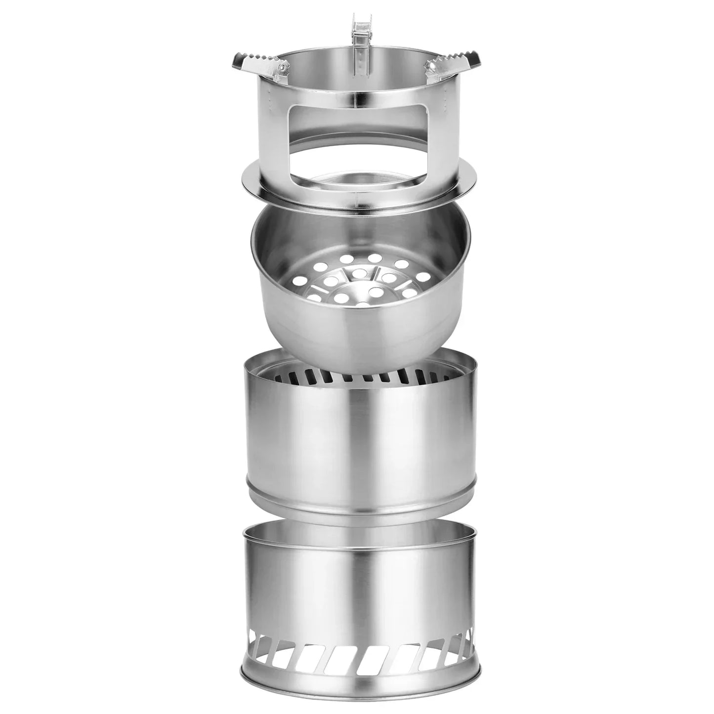 Frendorf | Flamestow Outdoor-Ofen | Edelstahl Holzofen | Größe S & L | Faltbar & autark | Für Camping & Trekking