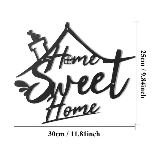 Home Sweet Home Metall Wanddekorationsschild Ästhetisches Schlafzimmer Raum Türdekoration Moderne Wandplatten Dekorative Gegenstände