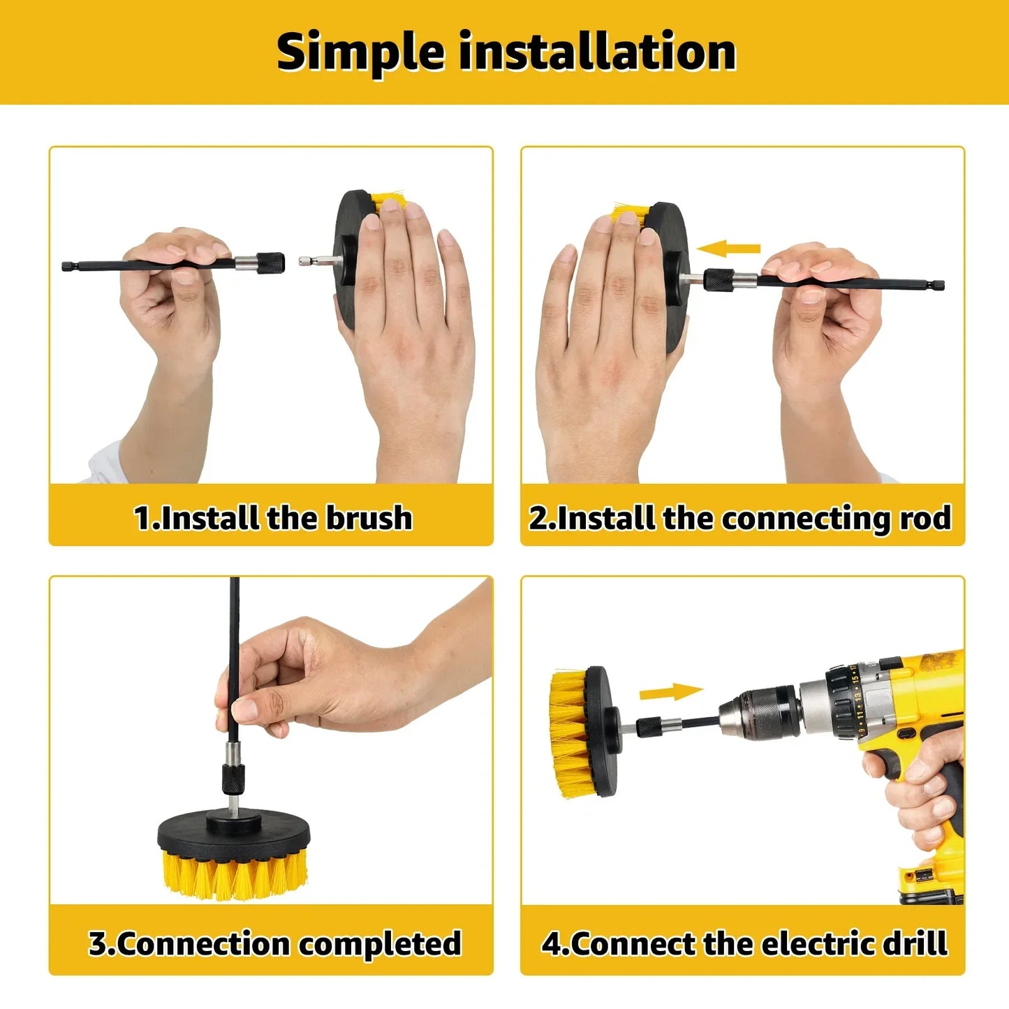 Frendorf | 5PCS Electric Drill Attachment Ultimative Reinigungsbürsten Set