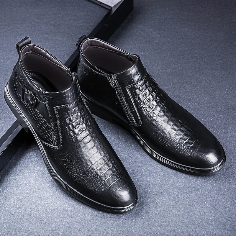 Frendorf | BERNARD | Stilvolle Echtleder Herren Winterstiefel