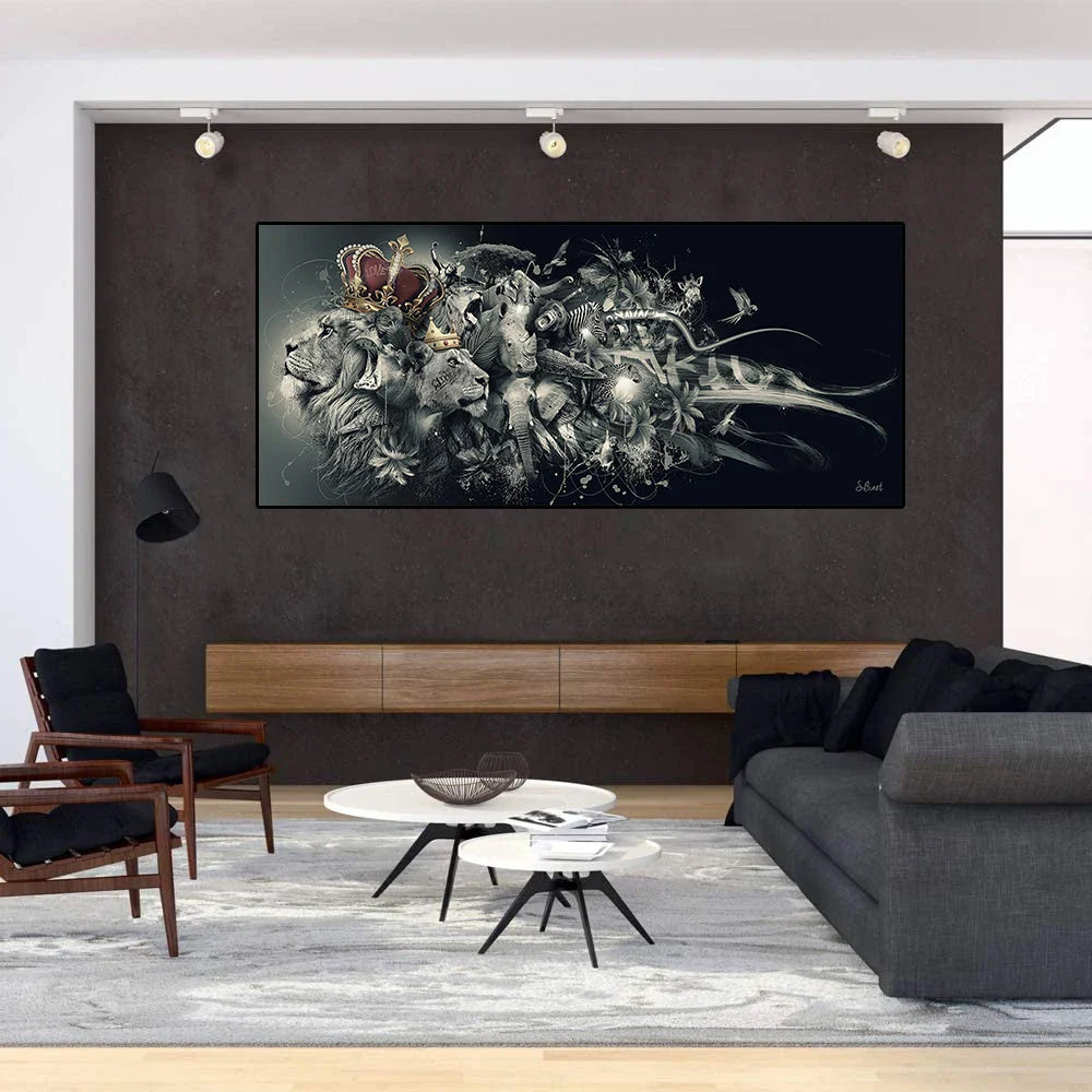 Lustiger Hund Singender Hip Hop Tier Poster Coole Musikband Leinwanddruck Malerei Nordische Wandkunst Bilder Wohnzimmer Hoom Dekor