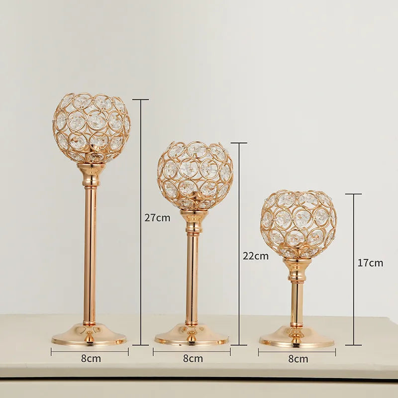 Frendorf | Aurealis Elegance Gold Kerzenhalter | Schmiedeeisen | Hochzeit & Dekoration | Luxuriöse Deko für Zuhause