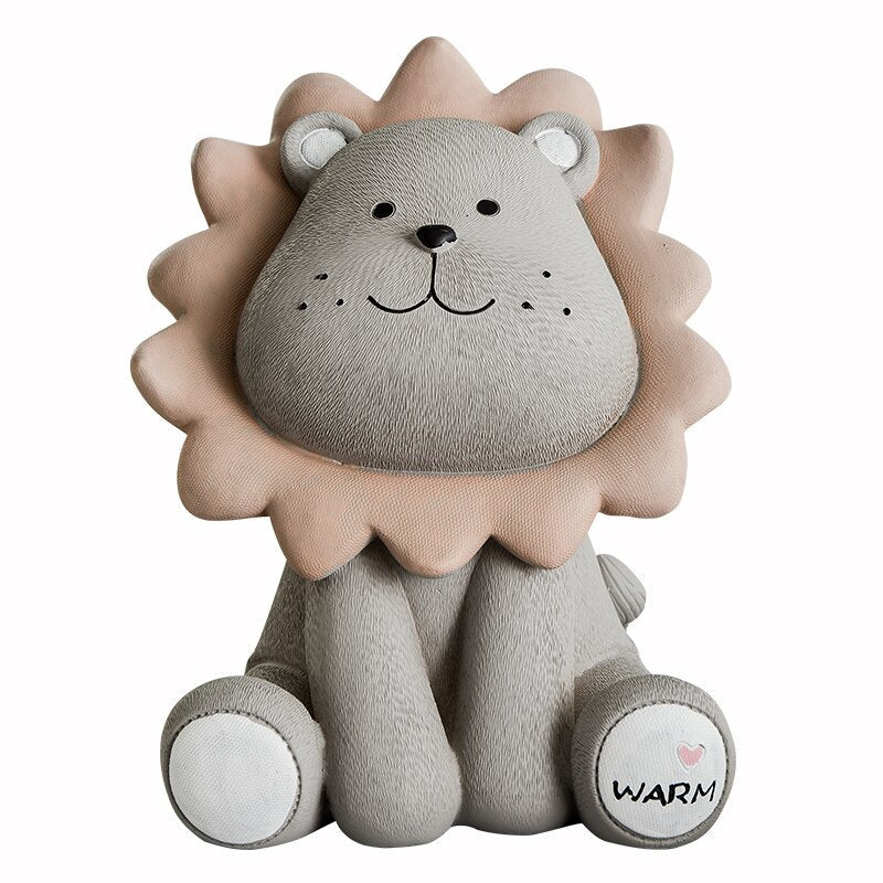 Nordic Lion Spardose Cartoon Nette Kreative Münze Bank Kinder Kind Piggy Kindergarten Entzückende Geschenk Saving Tier Hause Sofa Dekor