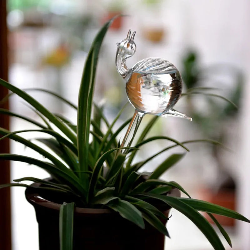 Dekorative Glasvogel-Wishewannen - 8 Stile Selbstbewässernde Zimmerpflanze & Blumen Glasbewässerungsgerät